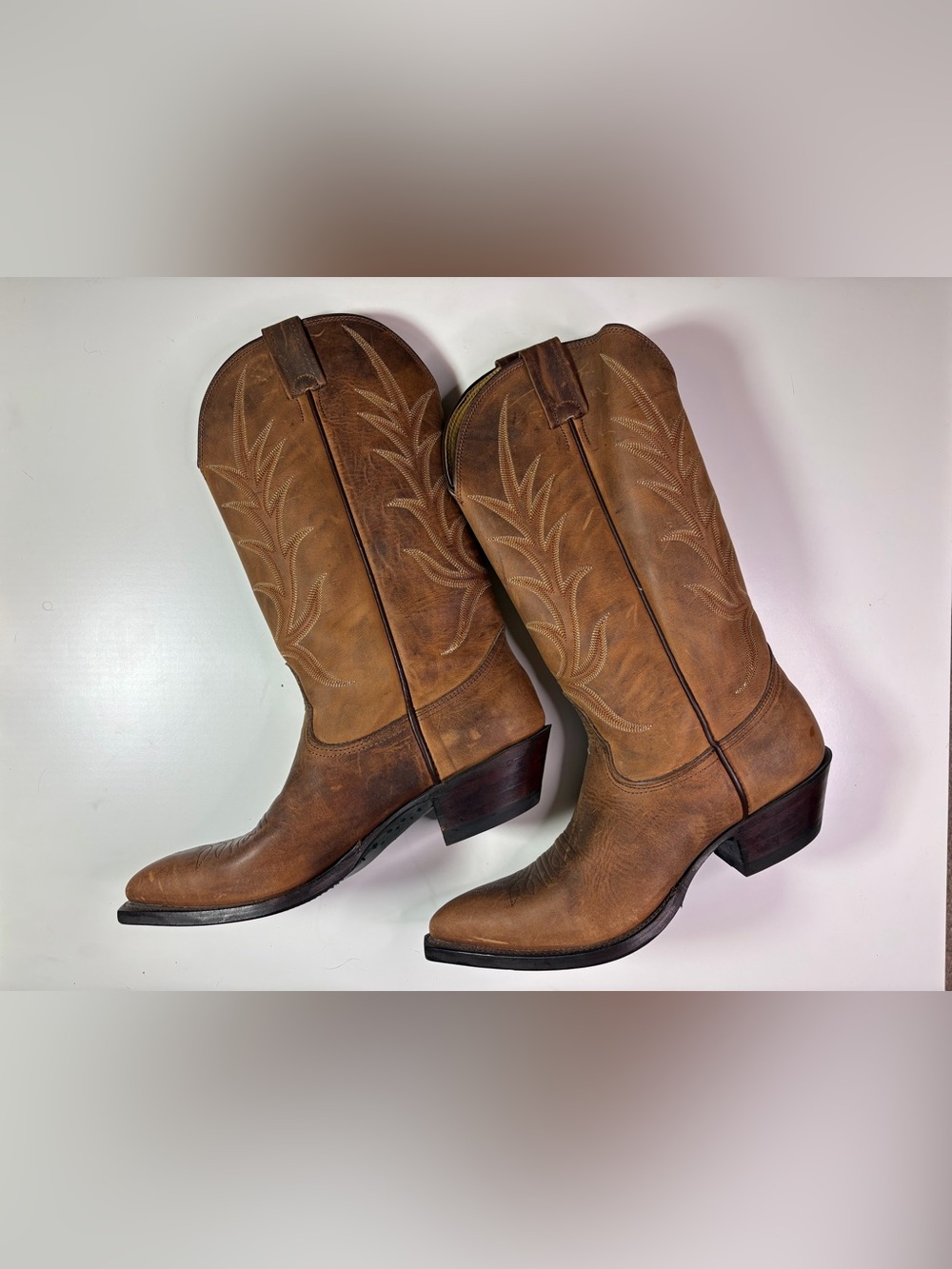Nocona Boots Western Cowboy Boots Women's 8.5B Distressed Brown